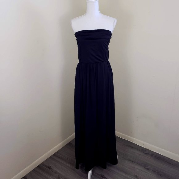 Dldy Dresses & Skirts - Dldy Strapless A-line Midi Dress Black Size Large